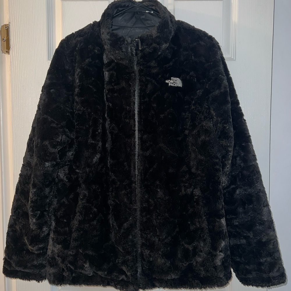 Womens north face reversible jacket. Black.
